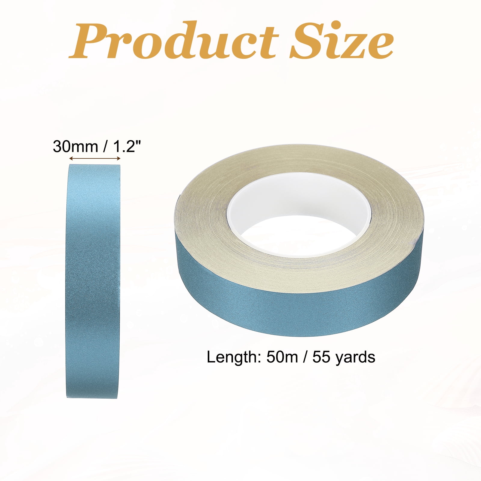 Uxcell Glitters Washi Tape, 1.2 Inch (W) x 55 Yards (L) Sparkling Decorative Washi Tape Self Adhesive for DIY Crafts, Gift Wrapping, Scrapbook, Party Decorations, Blue