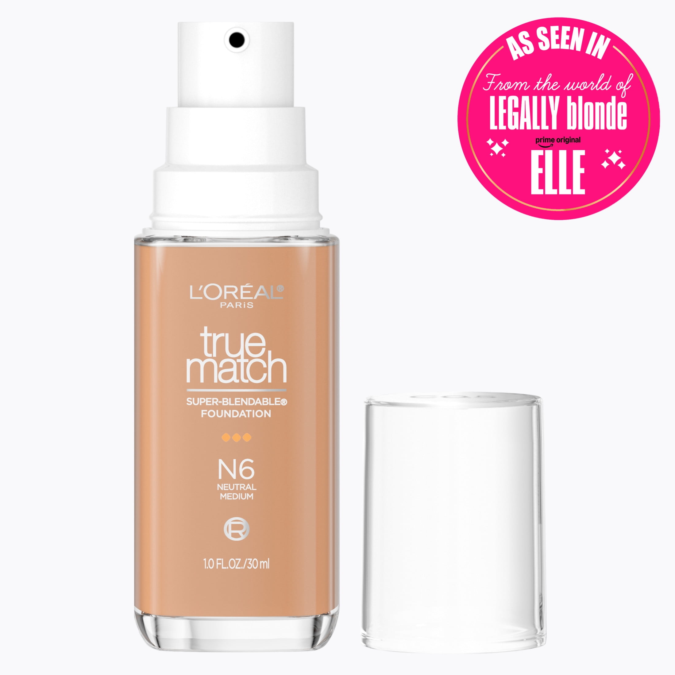 L'Oreal Paris True Match Cream Foundation Makeup, N6 Neutral Medium, 1 fl oz
