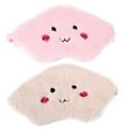 thumbnail image 1 of Coofit Sleep Mask Plush Breathable 2PCS Fashion Lightweight Eye Cover Eye Compress Mask, 1 of 10