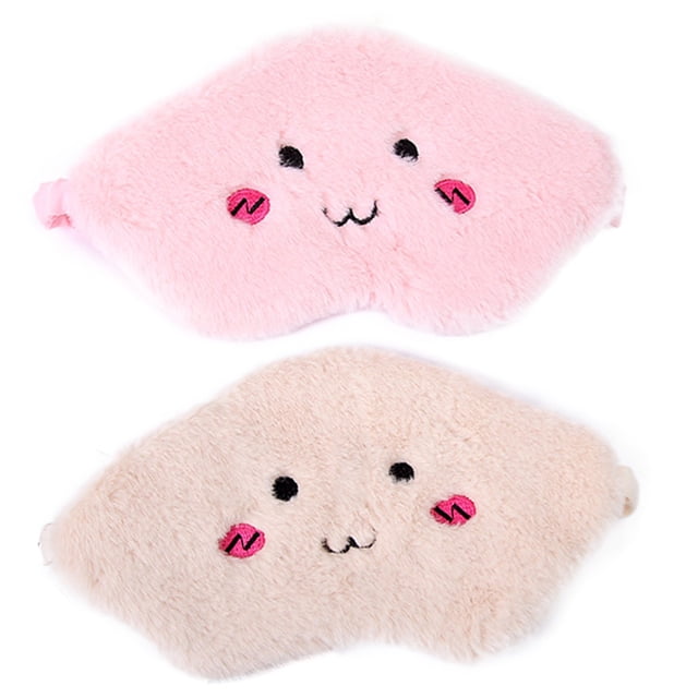 Coofit Sleep Mask Plush Breathable 2PCS Fashion Lightweight Eye Cover Eye Compress Mask