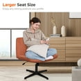 thumbnail image 3 of Neo Chair Adults High Density Sponge Padded Backrest 360 Degrees Swivel Office Chair, Brown, 3 of 8