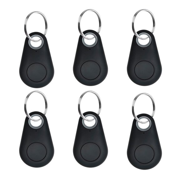 YOPTOP 6 Pieces Smart Tracker Key Finder Locator Anti Lost GPS Tracker Wireless Anti Lost Alarm Sensor Device Finder Mini GPS Tracker for Kids Locating Phone Keys Wallets Luggage Item Finder,Black