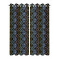 thumbnail image 2 of Outdoor Curtains for Patio, Pink Blue Brown Green Boho Waterproof Blackout Outside Curtain for Porch/Pergola/Gazebo, Ethnic Abstract Geometric Art Thermal Insulated Drapes, 2 Panels, 54 x 84 Inch, 2 of 8