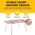 thumbnail image 4 of Easter Table Cloths for 8 Foot Rectangle Tables, Spring Rabbit Eggs Flowers Flags Leaves Wood Grain Patio Waterproof Elastic Fitted Tablecloths, Washable Rectangular Table Cover for Camping, 4 of 8