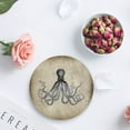 thumbnail image 4 of FMSHPON Octopus Set of 4 Round Coaster for Drinks, Absorbent Ceramic Stone Coasters Cup Mat with Cork Base for Home Kitchen Room Coffee Table Bar Decor, 4 of 6