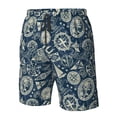 thumbnail image 4 of Fuzoiu Nautical Style Print Men's Beach Shorts,Men's Swim Trunks,Quick Dry Board Shorts with Pockets,Men's Bathing Suits for Surfing, Running, and Casual Wear-XX-Large, 4 of 6