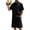 Black, variant on Hogleaql Men's 2 Pieces Linen Set Summer Short Sleeve Button Shirts and Shorts Outfits Elastic Waist Casual Loose Fit Fashion Matching Sets with Pockets Complexion XL