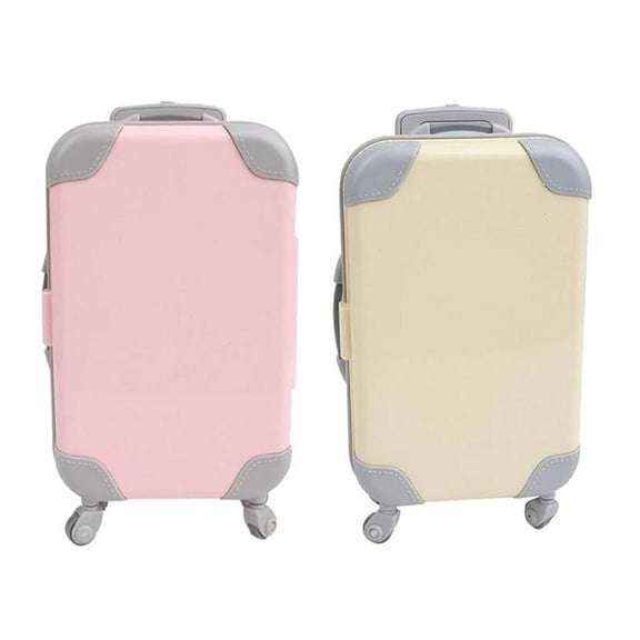 2x 18 Inch Doll Suitcase Compatible For Doll Accessories