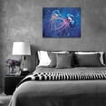 thumbnail image 4 of Nautical Jellyfish Bathroom Wall Art Fish Sea Life Pictures Wall Decor Blue Ocean Beach Jellyfish Pictures Canvas Prints Framed Modern Artwork for Bathroom Kitchen Bedroom Dining Room Office 16"x12", 4 of 6