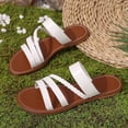 thumbnail image 6 of YOUYEDIAN Sandals Women Summer Slip on Beach Slippers Comfortable Casual Non Slip Orthopedic Flat Shoes (White), 6 of 8