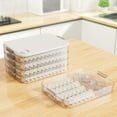 thumbnail image 4 of Refrigerator Food Storage Containers Dumplings Case With Lid  Egg Meat Fruit Vegetable Case Holder, 4 of 13