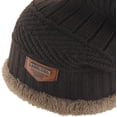 thumbnail image 5 of Morttic Men's Soft Stretch Knit Lined Thick Warm Ski Cap Women Winter Wool Slouchy Beanies Hat,Coffee, 5 of 7
