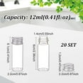 thumbnail image 2 of 20 Pack 12ml/0.4oz Glass Bottles Sample Vials with Screw Aluminum Caps Mini Container Jars for Wishing Message Bottle Sample Essential Oil Arts Wedding Favors Decor for DIY, 2 of 9