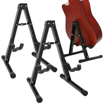 DIY. STORE 2 Pcs Guitar Stand, Foldable Guitar Stand A-Frame for Guitars/Bass/Ukulele(Black)