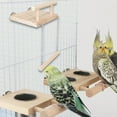 thumbnail image 6 of EHJRE Wooden Bird Parrot Perch Bird Parrot Chewing ing and Rest Cage Accessories Parakeet Play Gym Stand for Hamster Lovebird Chain Stand, 6 of 8