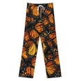 thumbnail image 3 of Monarch Butterfly Pattern Pajamas For Women Loose Retro Night Pajama Pants Comfortable Sleepwear Bottoms Homewear, 3 of 6