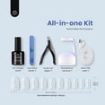 thumbnail image 5 of Beetles Gel Nail Kit Easy Nail Extension Set, 2 In 1 Nail Glue Gel Base Coat with Pre-shaped Short Ballerina Soft Gel Nail Tips and U V LED Nail Lamp Acrylic Nail Clipper for DIY Manicure, 5 of 8