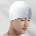thumbnail image 4 of Reayehane Children'S Swimming Cap Adult Unisex And Comfortable Silicone Cap Fashionable Plus Size Training Swimming Cap (Multi-Color ), 4 of 5