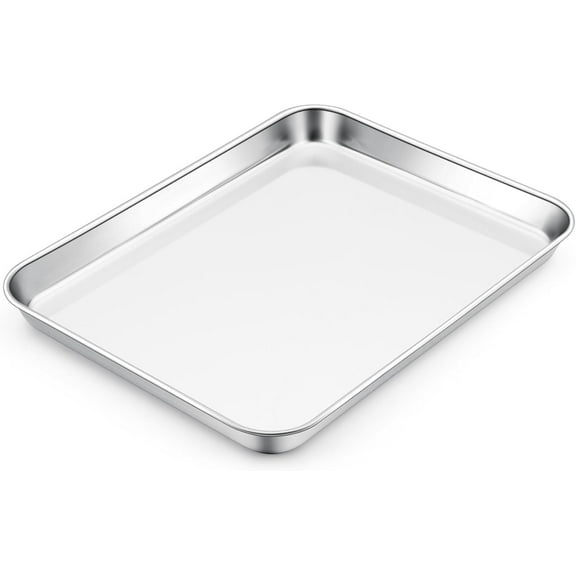 Stainless Steel Baking Pans,15.75x11.8In Oven Tray,Non Toxic Cookie Pan,Easy Clean,Heavy Duty Tray,Stainless Steel Baking Pan