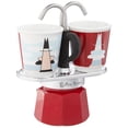 thumbnail image 1 of Set Moka Bialetti Mini Express Magritte de 2 tazas con 2 vasos, color rojo, 1 of 3