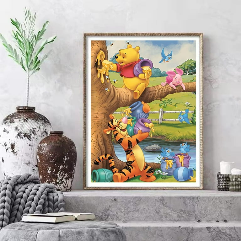 DIY 5D Diamond Art Kits for Adults Kids, Pooh Bear Paint by