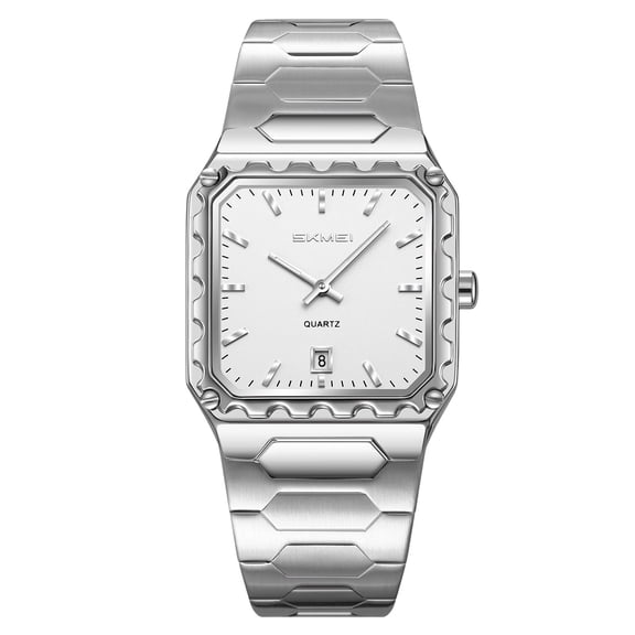 Tuscom Men's Quartz Watch Stainless Steel, Water Resistant Analog Wristwatch with Date Display, Fashion Business Casual Dress Watch for Men