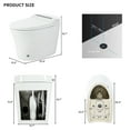 thumbnail image 2 of Smart Toilet with Built-in Heated Seat, One Piece Elongated Modern Toilet with Adjustable Temp Heated Seat  Auto Flush, Dual Flush Toilet 1/1.28 GPF, Foot sensor Flush,Knob Control, 2 of 7