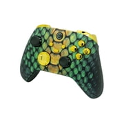 Custom Controllerzz Designer Series Custom Wireless Controller for PC, Windows, Series X/S & One - Multiple Designs Available (Viper Grid & Gold Chrome Inserts)