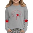 thumbnail image 6 of FAVIPT Kids Long Sleeve Tshirts Boys Girls Maple Leaf Print Crewneck Tees Casual Cute Comfortable Pullover Tops Gray,4 Years, 6 of 8