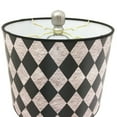 thumbnail image 4 of Royal Designs 28" Crystal and Brushed Nickel Buffet Lamp with Vertical Black Diamond on Grey Papyrus Design Hard Back Lamp Shade, 4 of 6