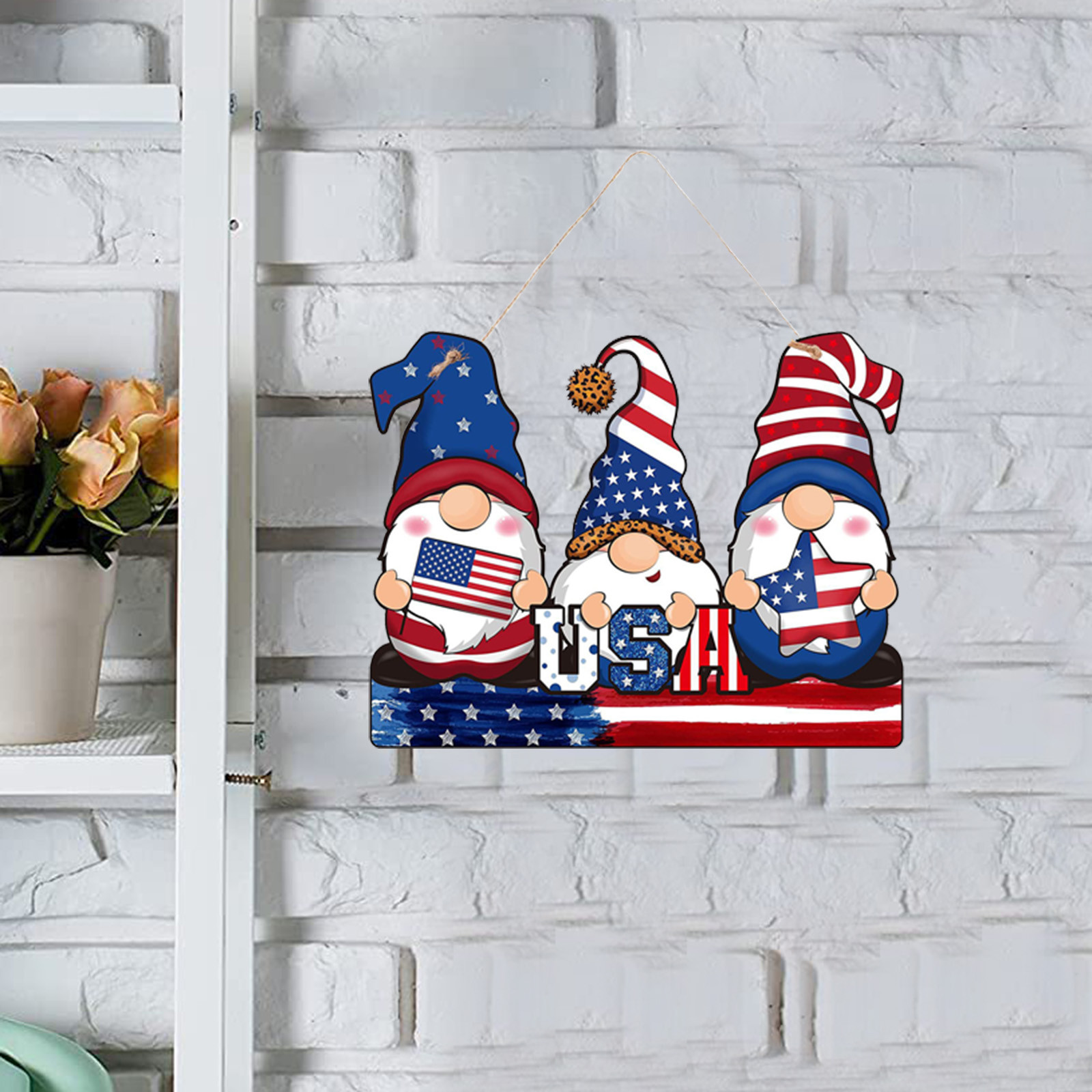 4th of July Decorations,Kizly Home Decor Deals Independence Day Wooden Hanging Crafts