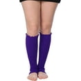 thumbnail image 3 of Isadora Paccini 80s Women's Ribbed Leg Warmers for Party Sports Accessories LW48-PURPLE, 3 of 3