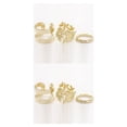 thumbnail image 1 of Qarigey 3 unids/set mujeres boda Boho Retro flor hojas hueco oro anillo conjunto mujer cumpleaños aniversario regalo oro 2piezas Qarigey CBP006623, 1 of 5