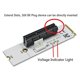 thumbnail image 3 of 10X NGFF M.2 A PCI-e 4X Tarjeta Vertical M2 Key M A PCIe X4 Adaptador con Indicador de Voltaje LED para ETH Mining, 3 of 6