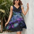 thumbnail image 3 of Cosmic Butterfly Sleeveless Dress Women Summer Evening Dresses Ladies Sundress, 3 of 7