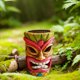 thumbnail image 3 of Lámpara Estatua Hawaiana Tiki Con Solar Y para Exteriores Color Rojo, 3 of 9