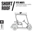Classic Accessories Fairway Short Roof 2Person Golf Cart Cover