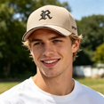 thumbnail image 2 of XIAOCHA Letter R Embroidered Baseball Cap for Men Breathable Outdoor Urban Sun Guard Dad Hat ,Khaki, 2 of 4
