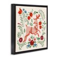 thumbnail image 2 of Stupell Industries Bohemian Pink & Green Floral Reindeer Black Floating Frame Canvas Art, 25 x 25, by Victoria Barnes, 2 of 7
