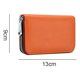 thumbnail image 2 of Titular de la tarjeta de crédito para mujeres hombres cremallera cuero tarjeta cartera naranja, 2 of 5