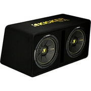 Kicker 44DCWC122 CompC Dual 12" 1200W 2 Ohm Vented Loaded Subwoofer Enclosure