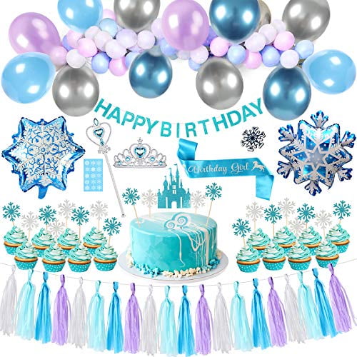 Golray Frozen Birthday Party Supplies Girls Princess Elsa Birthday