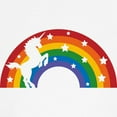 thumbnail image 3 of CafePress - Retro Rainbow Unicorn Baseball Jersey - Cotton Baseball Jersey, 3/4 Raglan Sleeve Shirt, 3 of 4