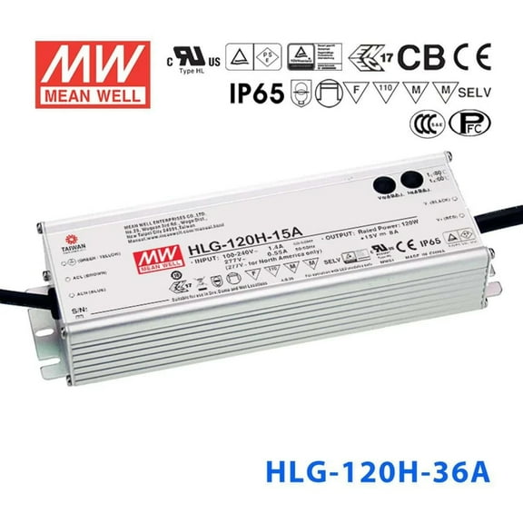 Mean Well HLG-120H-36A Power Supply 120W 36V - Adjustable
