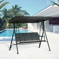 thumbnail image 2 of Outsunny 3-seater Swing Chair Covered, Black, 2 of 10