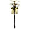 Beistle 3' New Year Cascade Hanging Column Black/Gold 4/Pack 80525-BKGD