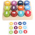 thumbnail image 1 of 1 juego de rompecabezas cognitivo direccional con flechas y divertido juego de combinación para niños, 1 of 6