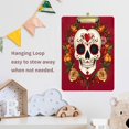 thumbnail image 4 of FORMRS Acrylic Clipboard with Low Profile Clip Standard A4 Letter Size, 12.5" x 9", Skull Flower, 4 of 8