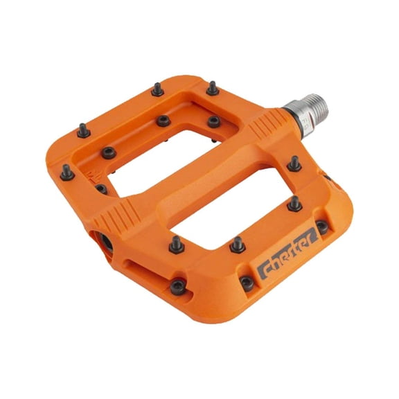 Race Face Chester Pedal Pair, Platform or Mountain Bike Pedal 9/16 inches, New Design-Orange