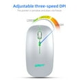 thumbnail image 5 of 1Pcs Gaming Mouse - 2.4G Wireless Rechargeable Mouse, 1600DPI Optical Sensor, 3-Level DPI Adjustment, Silent Click, Colorful Backlit for Office Work, PC Laptop, 5 of 7